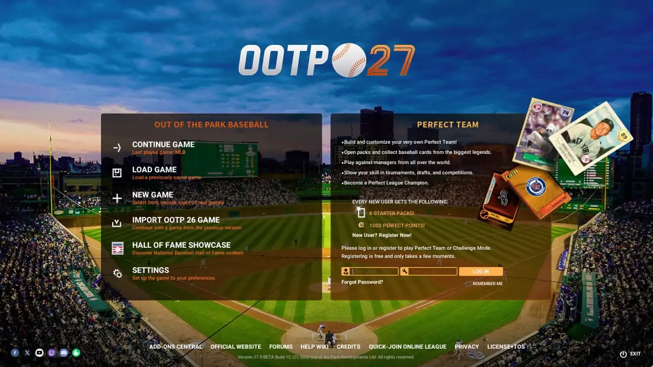 Скриншот Out of the Park Baseball 27