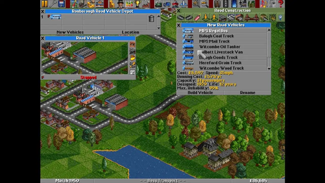 Скриншот Transport Tycoon Deluxe